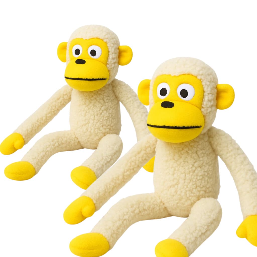 Brinquedo de Pelúcia Macaquinho Interativo Para Cães e Gatos