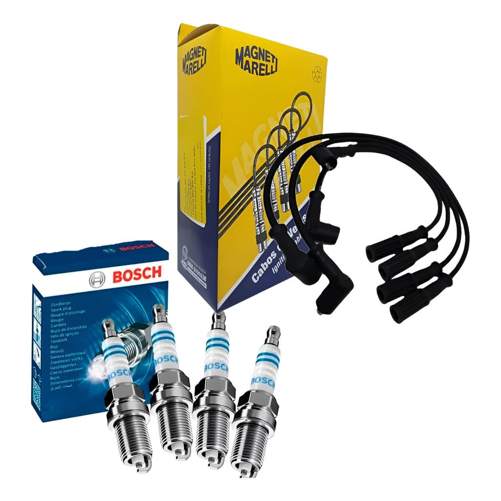 Kit Cabos E Velas Fiat Palio Siena Strada Idea Fire Flex