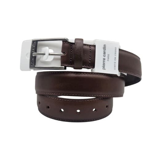 Cinto masculino em couro 3,5 social esporte Pierre Cardin 4005097