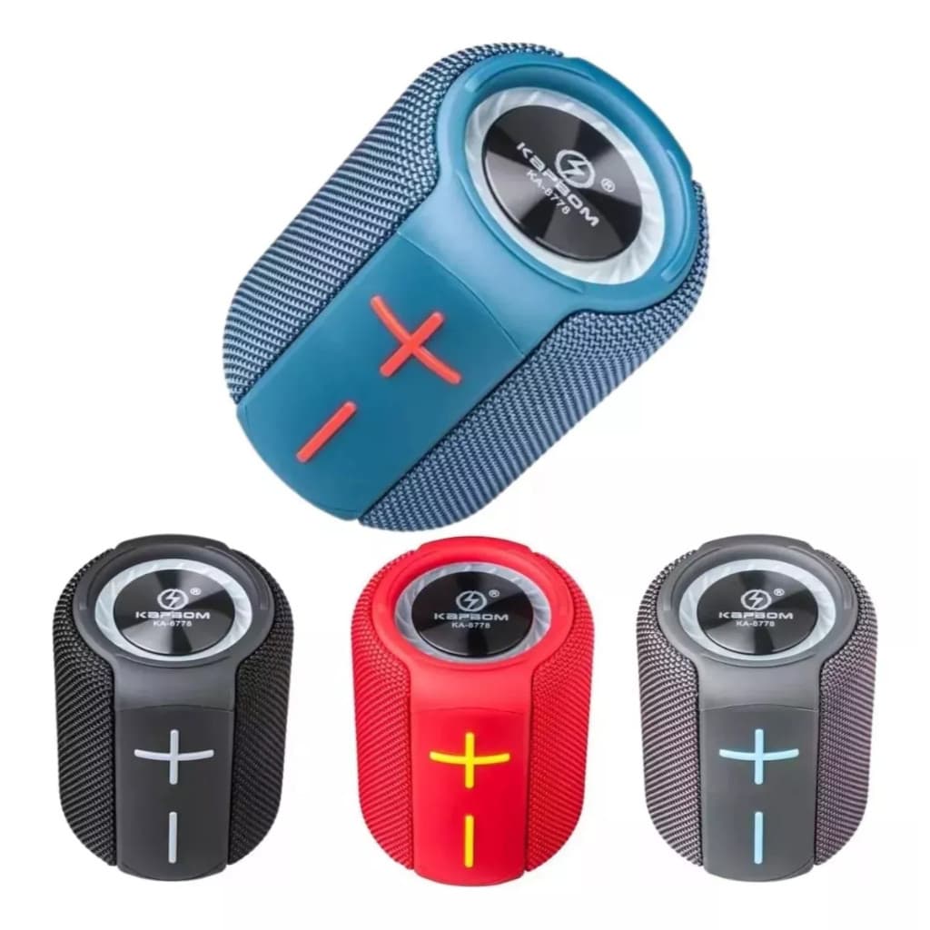 Caixa De Som Bluetooth 50W Grave Forte Original Com Led Ipx6 FM Usb-C KAPBOM Ka-8778 original