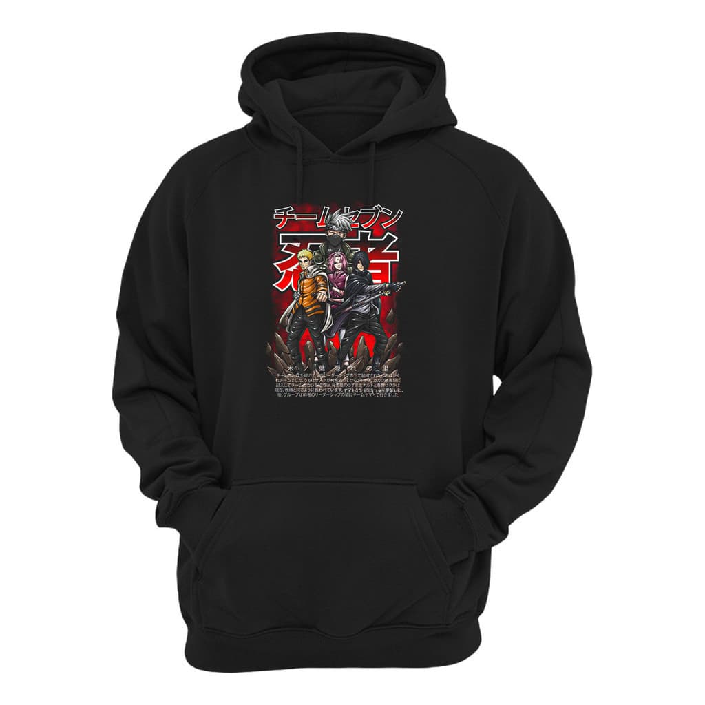 Moletom Blusa De Frio Naruto Time Sete Sasuke Sakura Kakashi