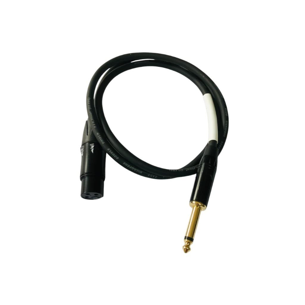 Cabo De Microfone balanceado P10 Mono Para Xlr Fêmea 1m Metro