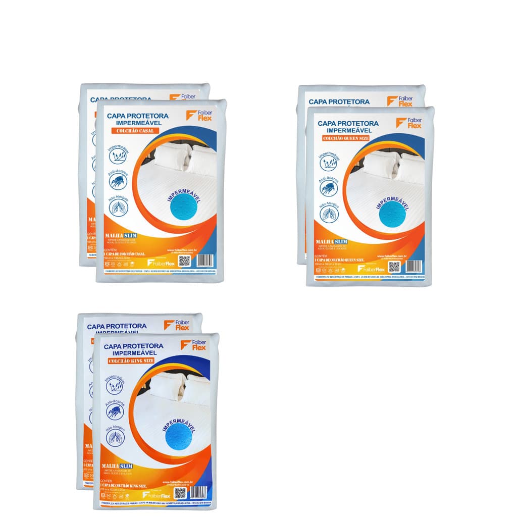 Kit 6 Capas Protetoras Atacado 2C, 2Q, 2K