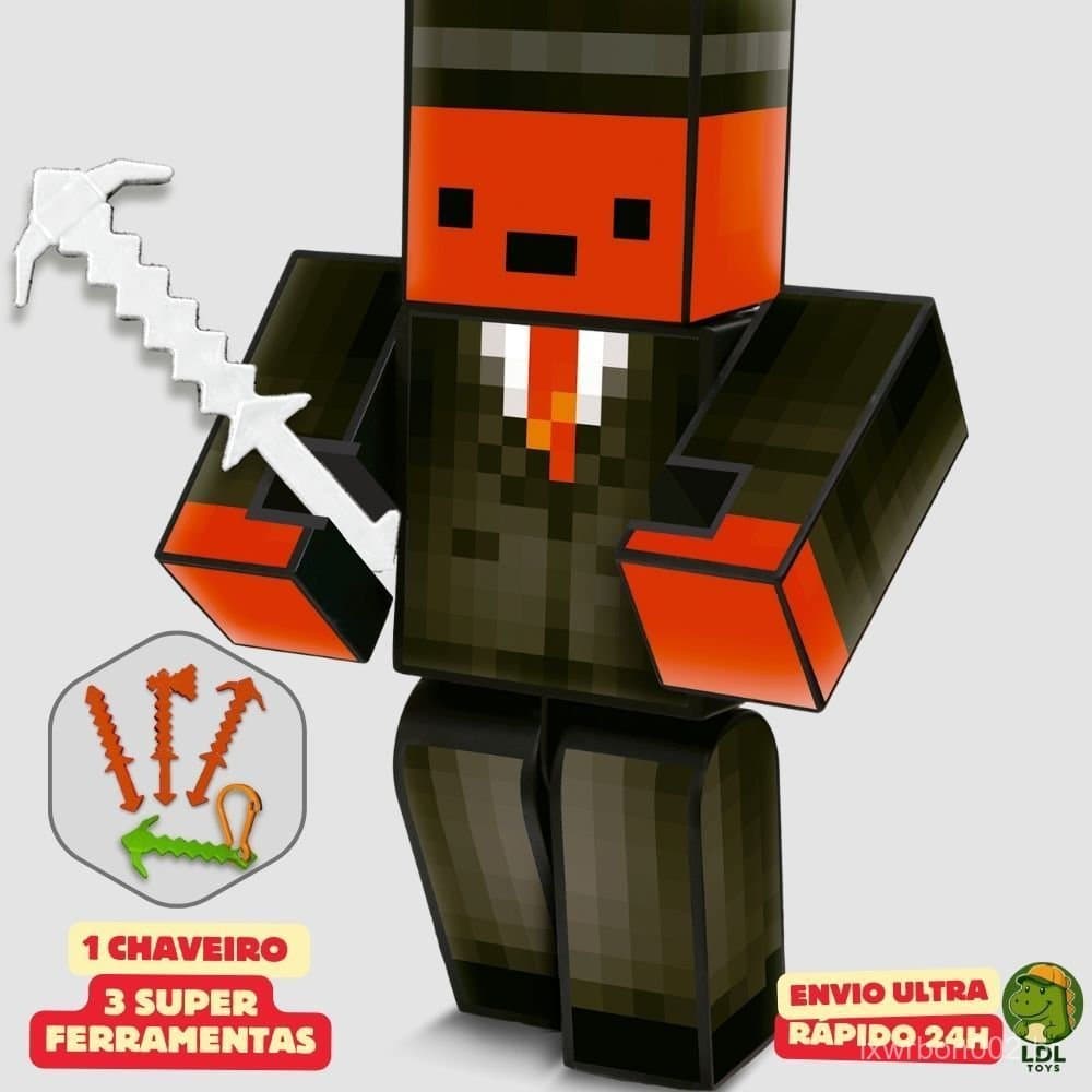 Boneco Kadu Turma do Problems 15cm Articulado Com 3 Ferramentas Youtuber Algazarra