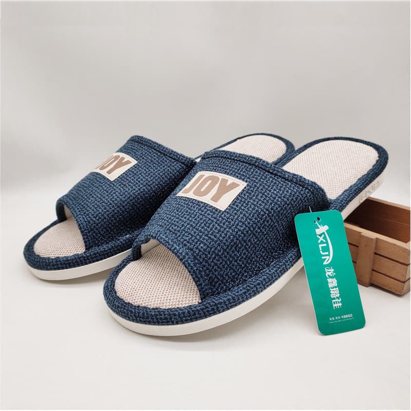 Chinelos de linho masculinos Extra grandes, sola grossa, antiderrapante, casa, meninos, pés grandes, suporte de linho, 4