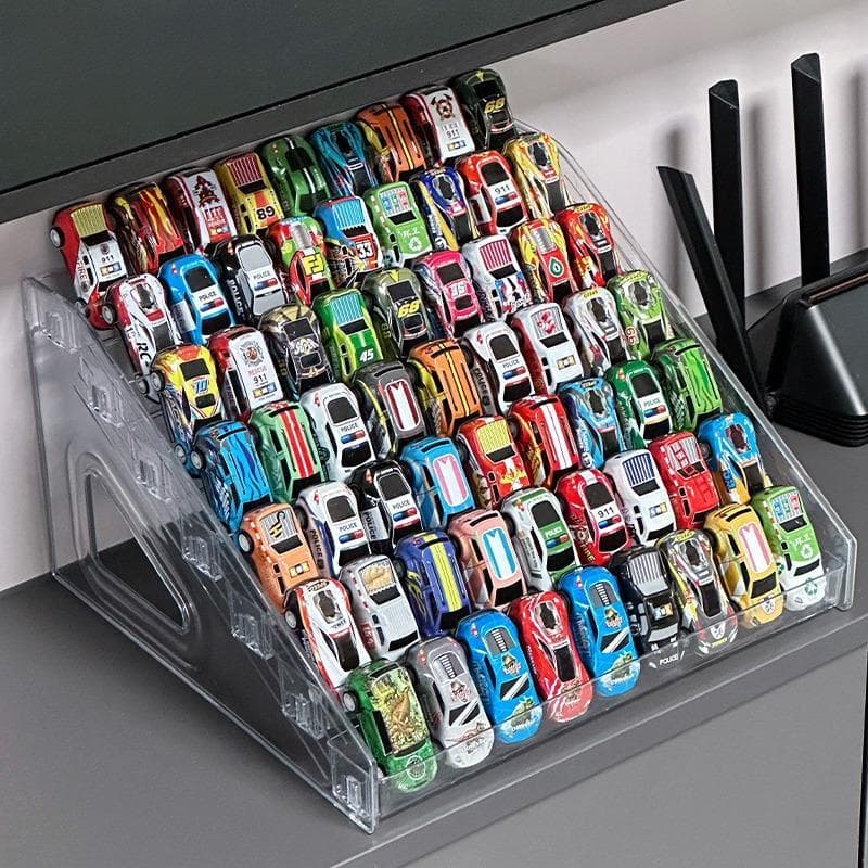 Suporte de exibição de carro de brinquedo infantil 1: 64 rodas quentes modelo de liga caixa de armazenamento de carro es