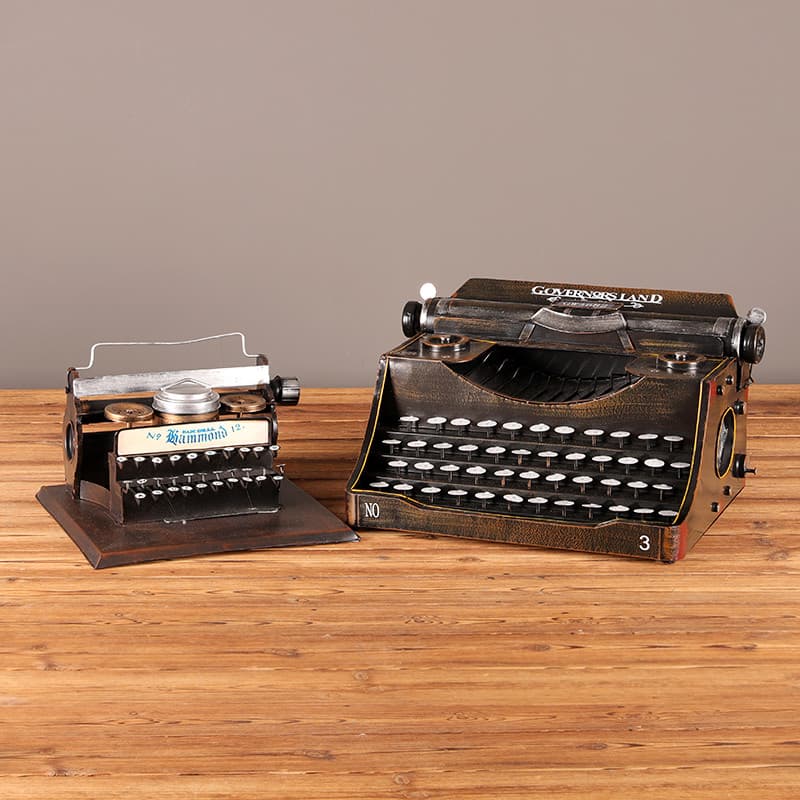 Ferro forjado Retro impressora modelo ornamentos idade sentimento nostálgico objetos antiquados café loja janela decoraç