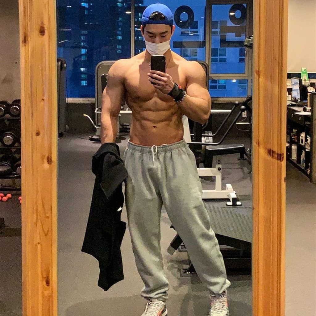 Outono inverno calças de Fitness dos homens ocidental azul flor correndo All-Match solto-Leggings algodão treinamento ag