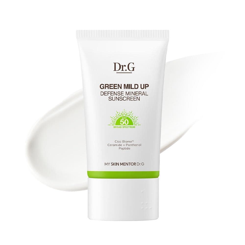 Protetor Solar Mineral Dr.G GreenMildUp - Protetor Solar Coreano de Amplo Espectro com FPS 50 - Fórmula Mineral Leve e F
