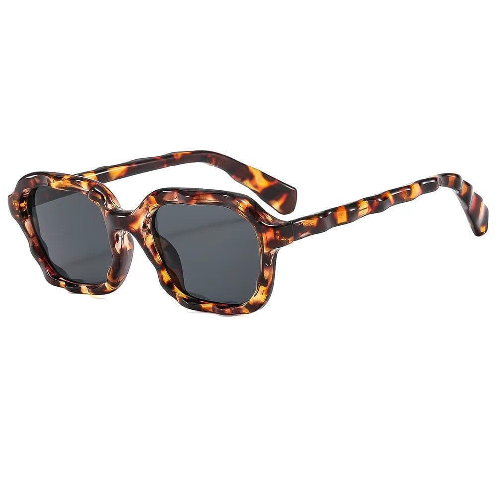 Óculos De Sol Quadrados Exclusivos Em Formato De Onda , Moda Feminina , Cor Dupla , UV400 , Masculino ,