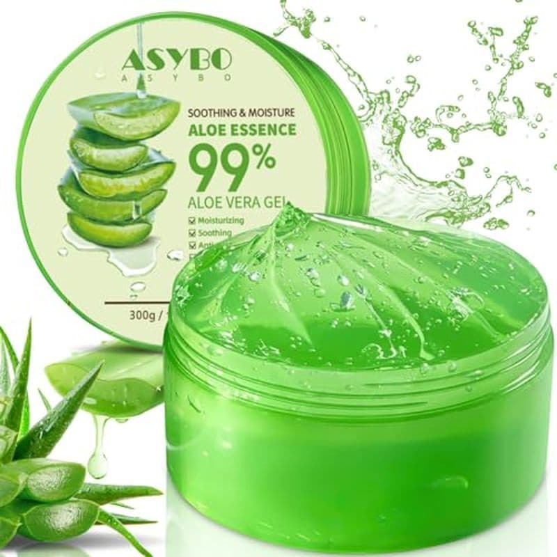 Gel Natural De Aloe Vera 300x2 ML-Hidratante Orgânico , Calmante E , Reparação De Queimaduras Solares Cicatrizes , Após