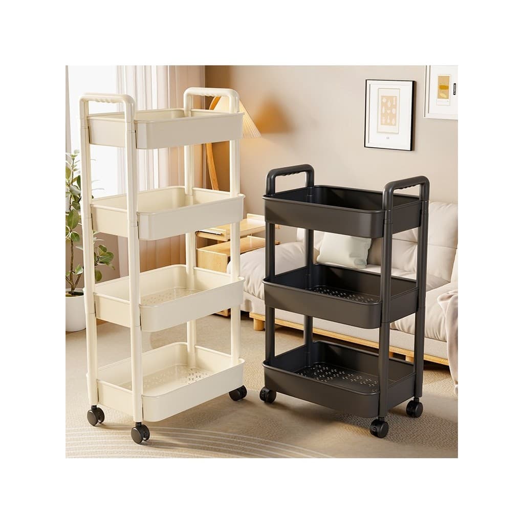Pequeno carrinho de bebê rack cozinha do chão ao teto quarto Multi-camada lanches do bebê móvel banheiro rack de armazen