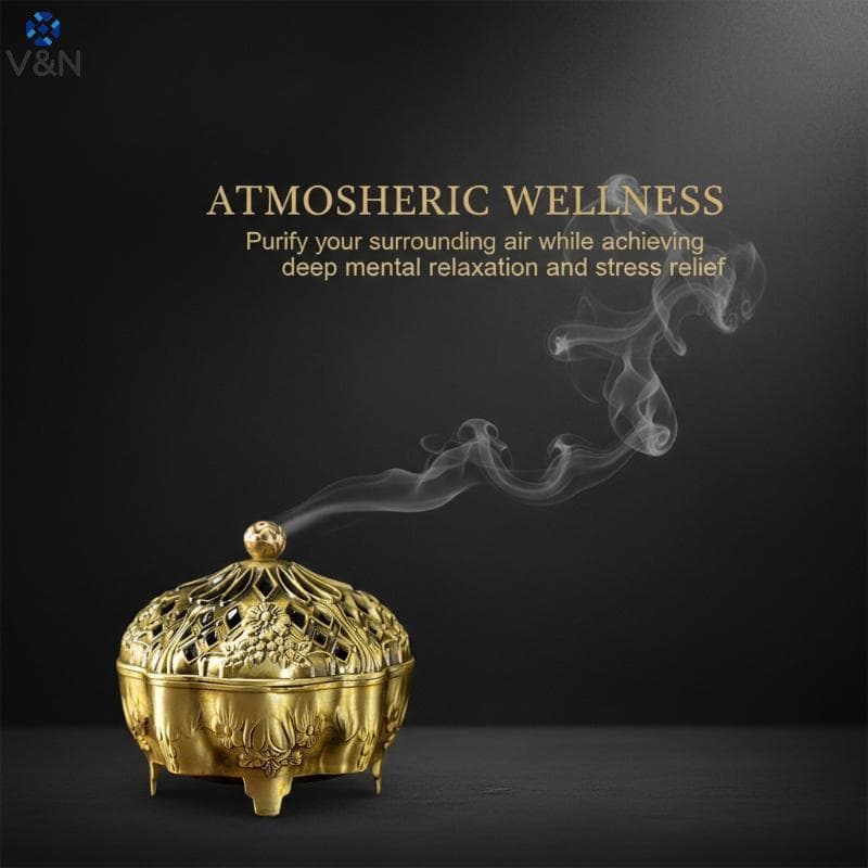 (V & N) Mini Flores Queimador De Incenso Oco Ornamentos Antigo Decoração De Mesa De Chá Escritório .
