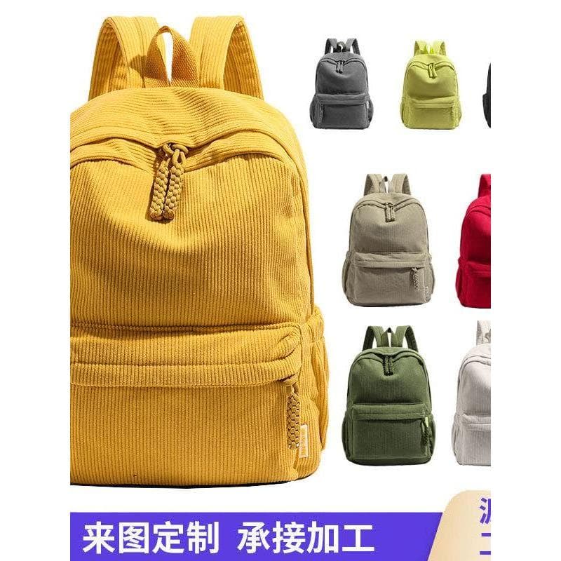 High-End commuter mochila veludo feminino novo estilo commuter estudante universitário mochila Casual All-Match grande @