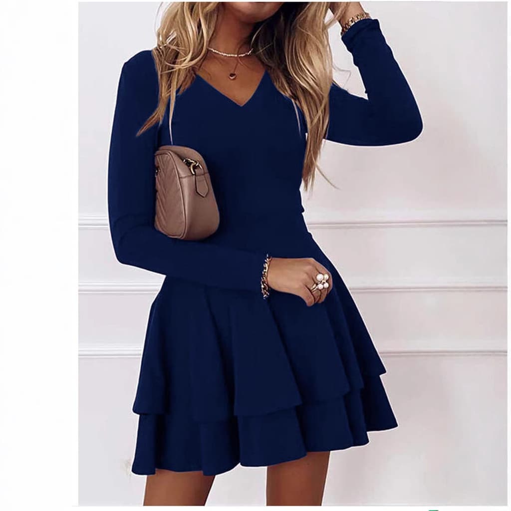 2026 outono inverno novo estilo roupas femininas venda quente Casual saia feminina elegante Commuter bolo vestido pronto