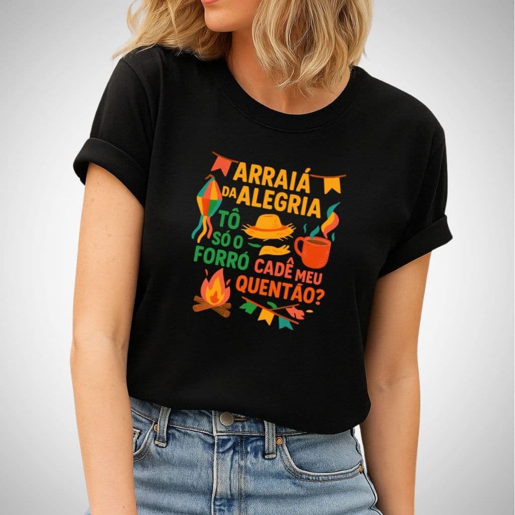 Camiseta Feminina Festa Junina São João Julhina Blusa Algodão