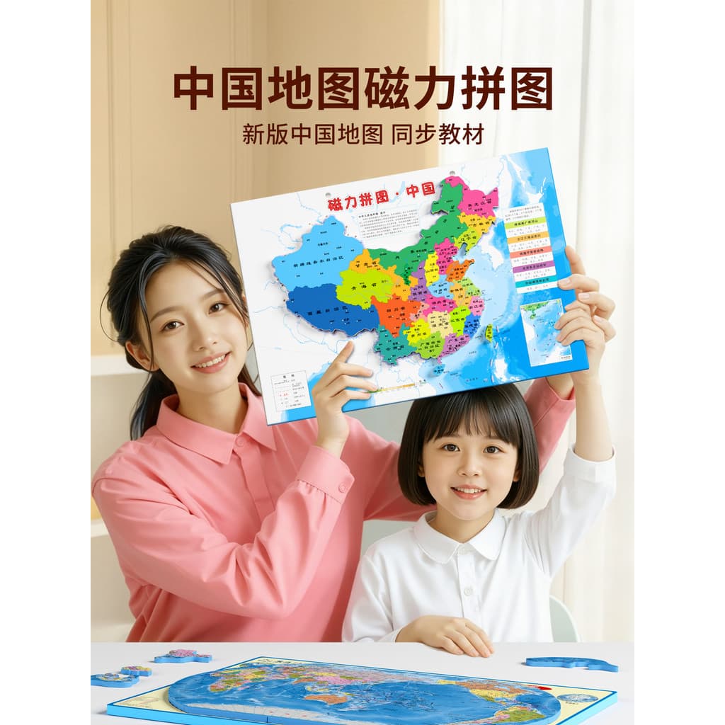 Mapa chinês quebra-cabeça magnético crianças de 3 a 6 anos com mais de 2026 nova versão quebra-cabeça sucção magnética e