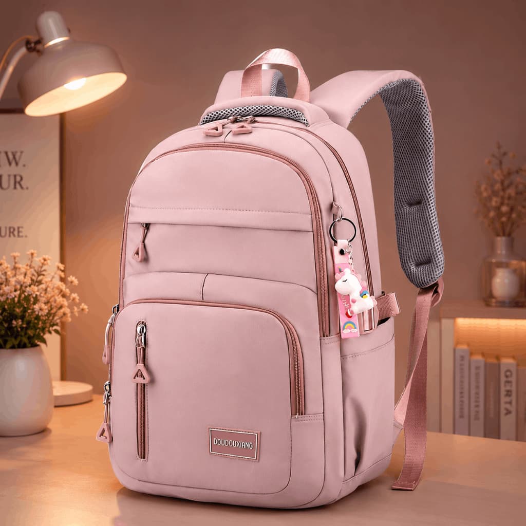Mochila Bolsa Media Feminina Moderna Resistente Impermeável Antifurto Bolsa Casual Grande Capacidade