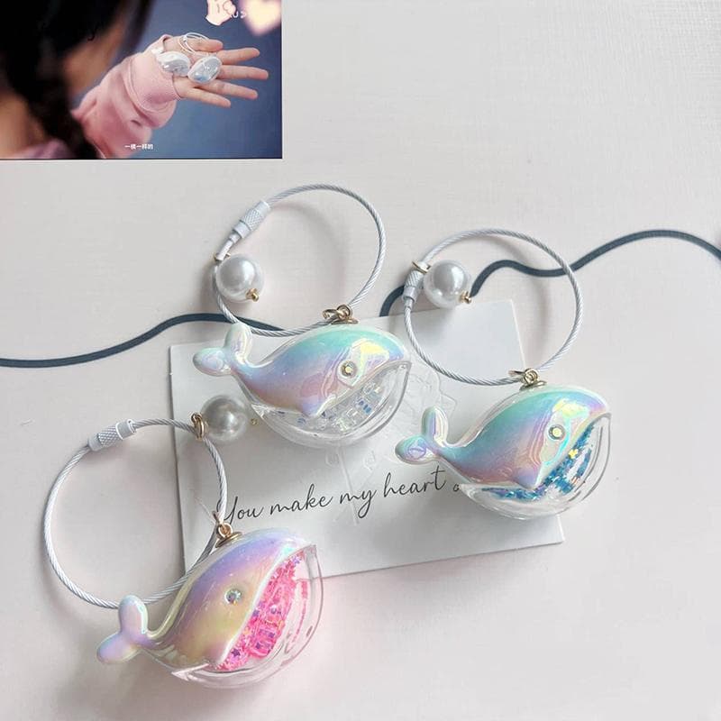 Bonito Baleia Golfinho Chaveiro Animal Marinho Boneca Kawaii Do Carro Acessórios Para Homens Mulheres Casal Saco Jóias