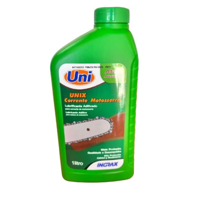 Óleo Lubrificante Para Corrente de Motosserra 1L UNIX Aditivado Alto Desempenho