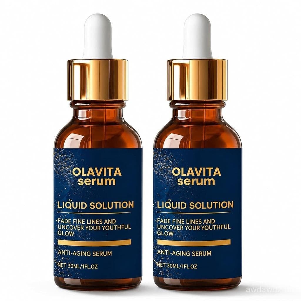 Sérum Antienvelhecimento Líquido Olavita, Sérum Firmador com Peptídeos Avançados, Novo Sérum Aprimorado com Vitaminas C