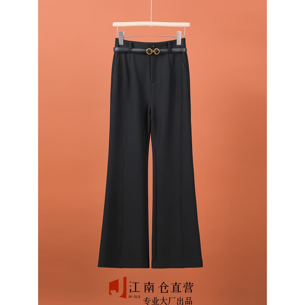 Jiangnancang [com cinto] Linha de alta qualidade!Especial!Alta elástica mais magro olhar primavera verão calças ligeiram