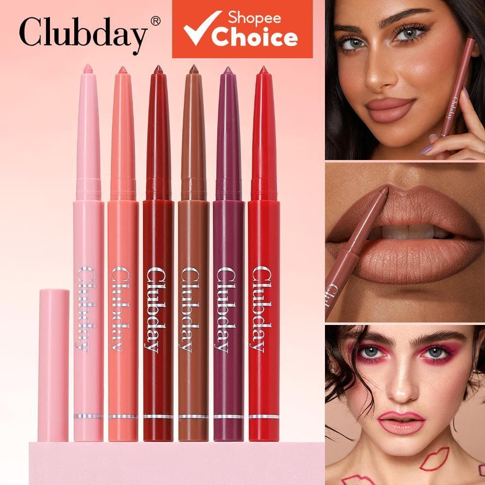 Clubday 6 delineadores labiais em tons de rosa matte para contornar os lábios de forma natural