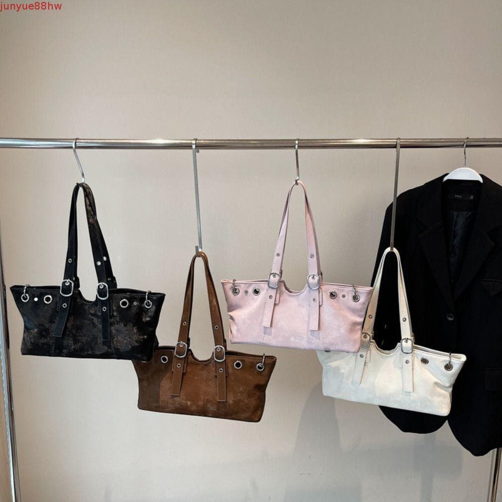 JUNYUE Bolsa Tote PU Fosca , De Couro De Cor Sólida De Grande Capacidade , Sacola Estilo Coreano , Pacotes Nas Axilas