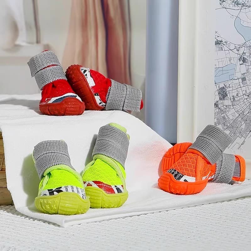 Filhote de cachorro sapatos para animais de estimação Teddy Bichon respirável sapatos de sola macia Anti-queda pequeno c