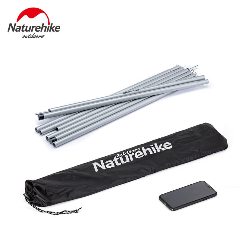 Pólo de dossel de tubo de ferro galvanizado para acampamento norueguês, 4 seções, suporte dobrável para dossel, barraca
