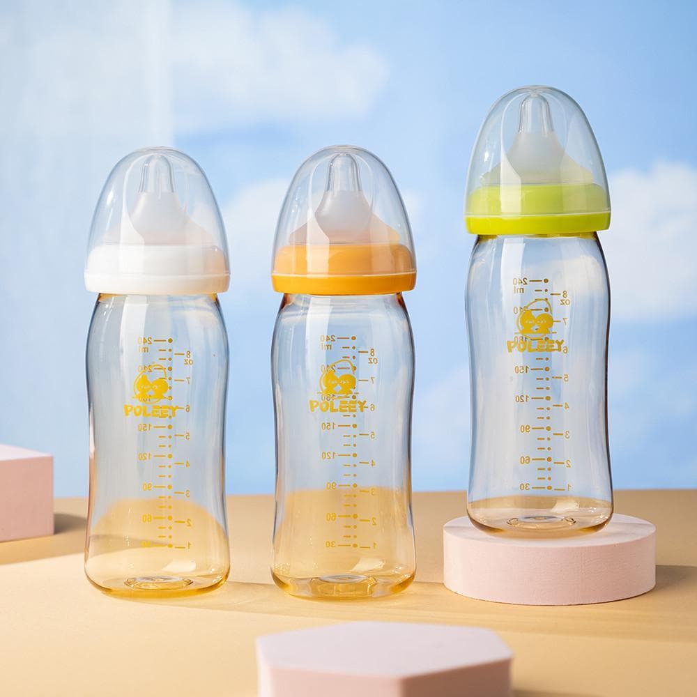 Garrafa De Leite Para Bebê PPSU , 240 ML , Gargalo Largo (5 Cm) , Anticólica , Com Tampa E Plugue (Mamilo)