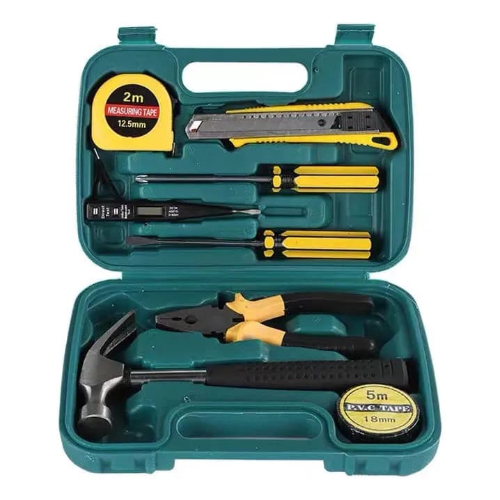 Kit Ferramentas Completo Jogo Chaves Martelo Maleta 8 Peças