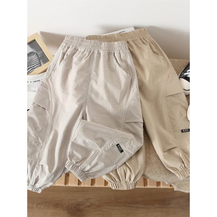 Meninos verão calças finas 2026 novo estilo médio crianças primavera verão Casual macacão crianças exterior Wear estilo