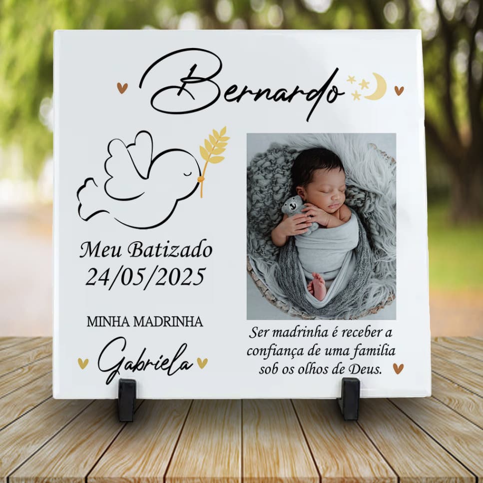 Azulejo Personalizado Lembrança para Dindos/Padrinhos