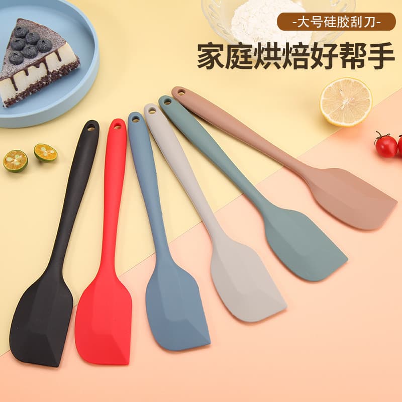 Espátula de Silicone de qualidade alimentar, resistente a altas temperaturas, peça única, grande, creme de cozimento dom