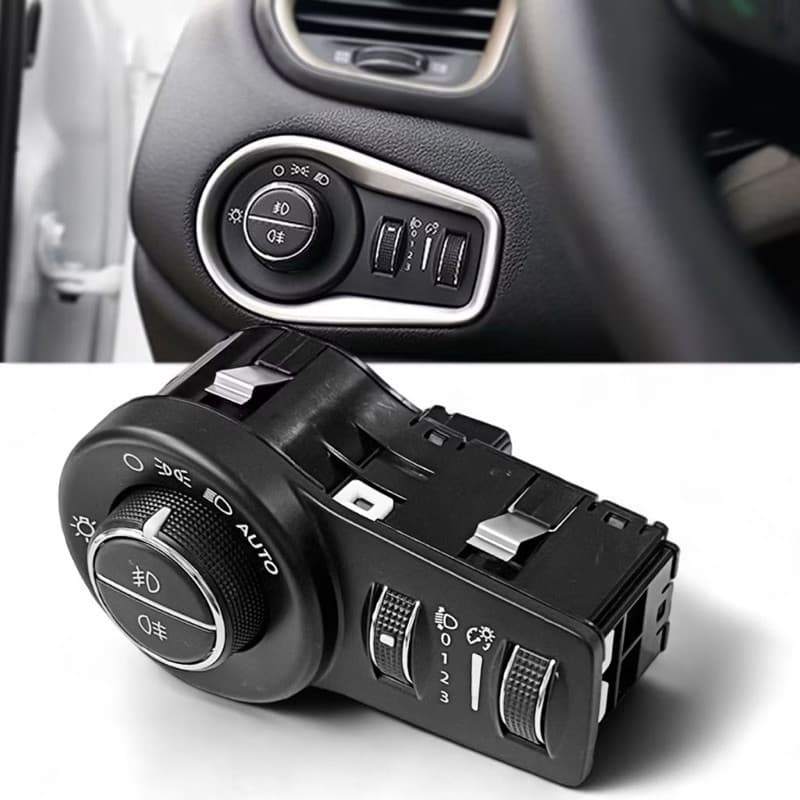 Botão Interruptor Comando Luz Farol Milha Neblina Auxiliar Importado Jeep Renegade Chave Duplo