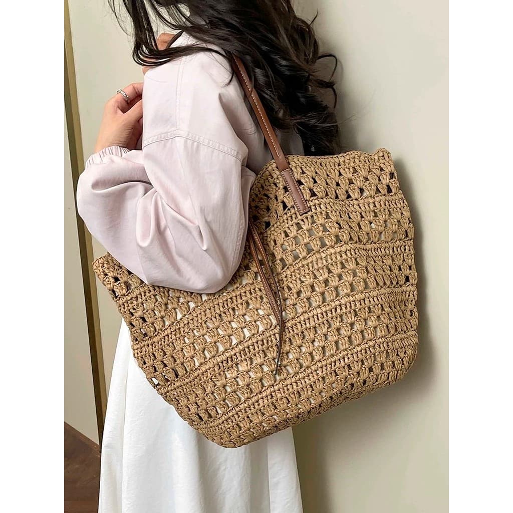 Novo estilo tecido bolsa de ombro feminina grande capacidade commuter sacola All-Match tecido commuter Shoul