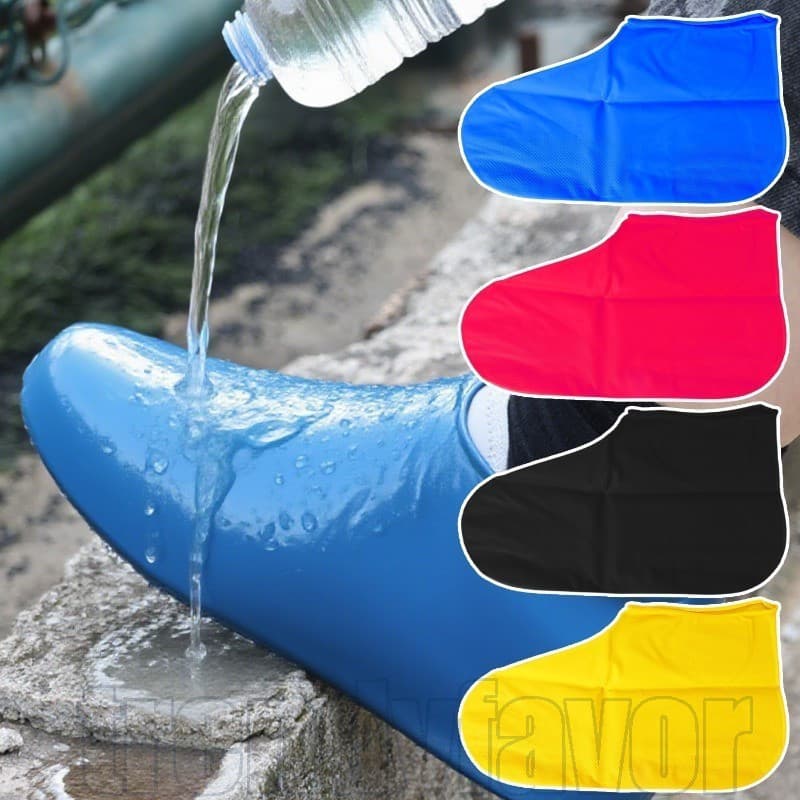 1 Par De Capas Impermeáveis Antiderrapantes Para Sapatos De Chuva – De Uso Externo De Silicone Capa De Sapato Reutilizáv
