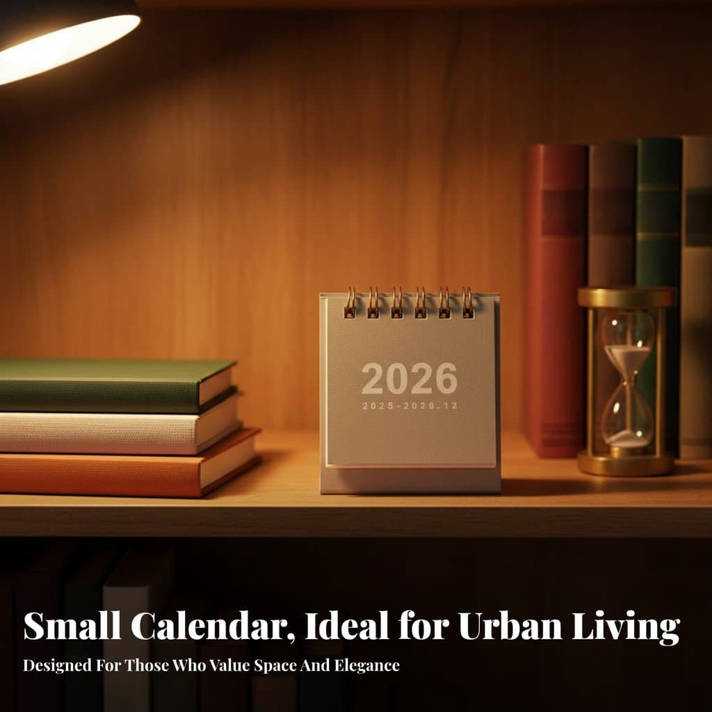 Mini Calendário De Mesa 2026 , Design Nórdico Muji , Portátil , Papel , Decoração