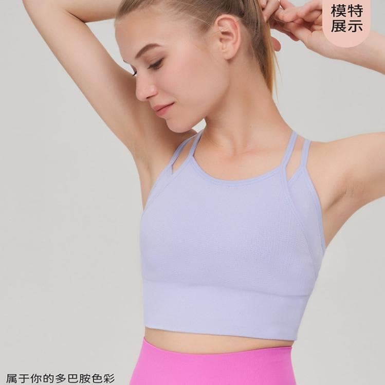 Roupa interior esportiva de uma peça feminina à prova de choque correndo Yoga colete de Fitness High-End treinamento pro