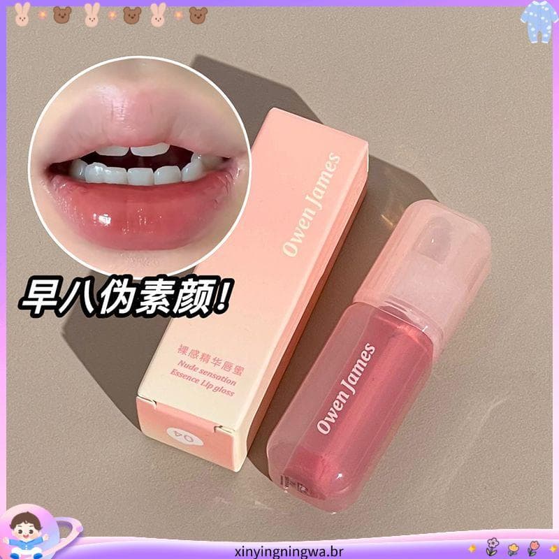 Pure Desire Goiaba Cor Espelho Lip Glaze Brilho de Água Hidratante Hidratante de Longa Duração Máscara Formadora de Seca