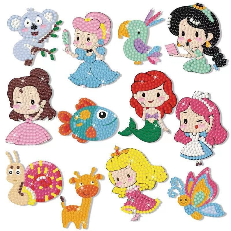 Autocolante De Decoração Estacionário Infantil De Adesivos De Pintura DIY Hanmade Desenho Animado Brinquedos Educativos