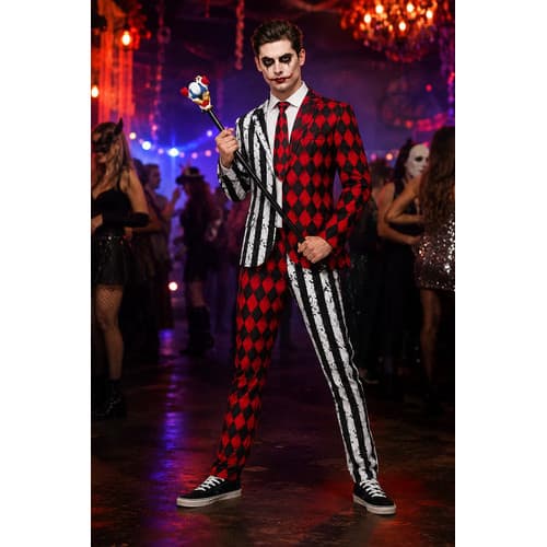 Fantasia Coringa Masculina Luxo Adulto Halloween Carnaval