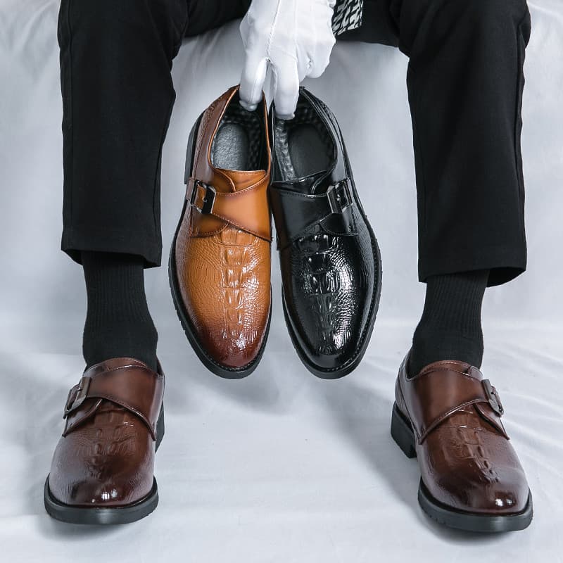 Sapatos de couro masculinos estilo britânico All-Match photo Studio foto casamento banquete festa cosplay exposição em q