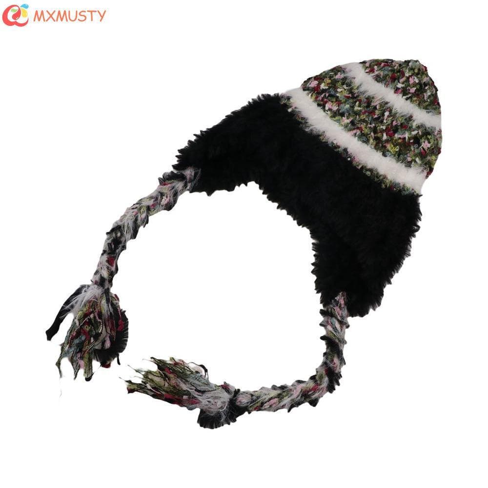 Chapéu Despojado MXMUSTYZA Y2k , Novo Design De Proteção De Ouvido Coreano , Gorro Casual De Pelúcia Grosso À Prova De V