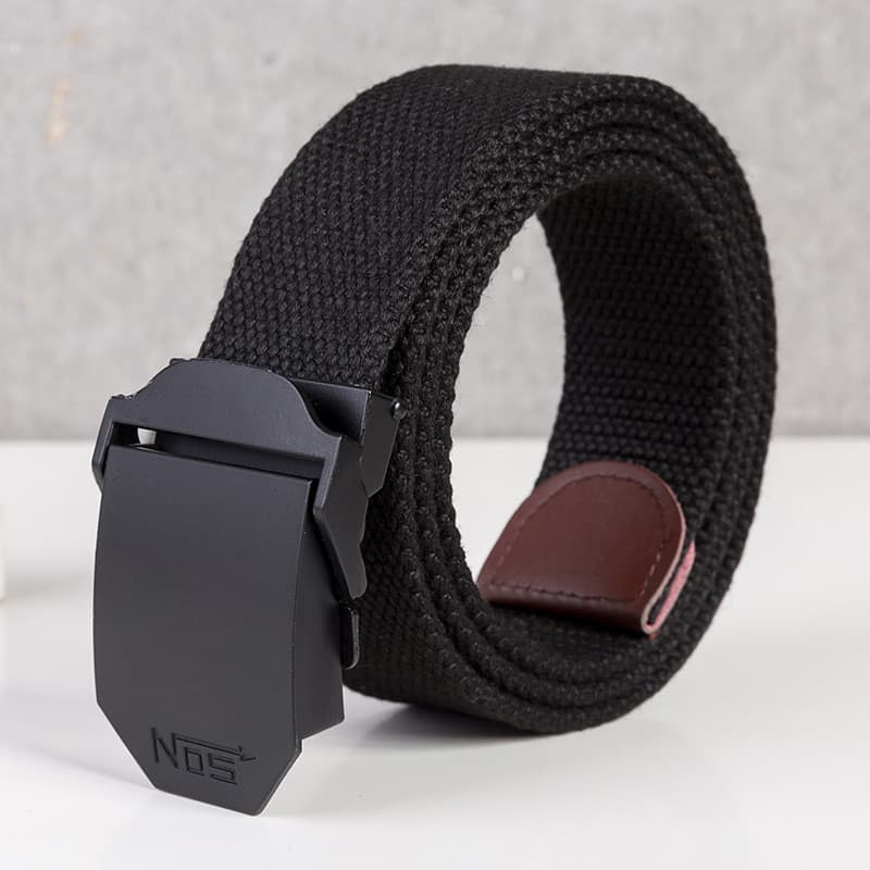 Cinto de lona masculino com fivela automática de 3.8 cm, jovem estudante, Casual, tecido Jeans, estoque pronto