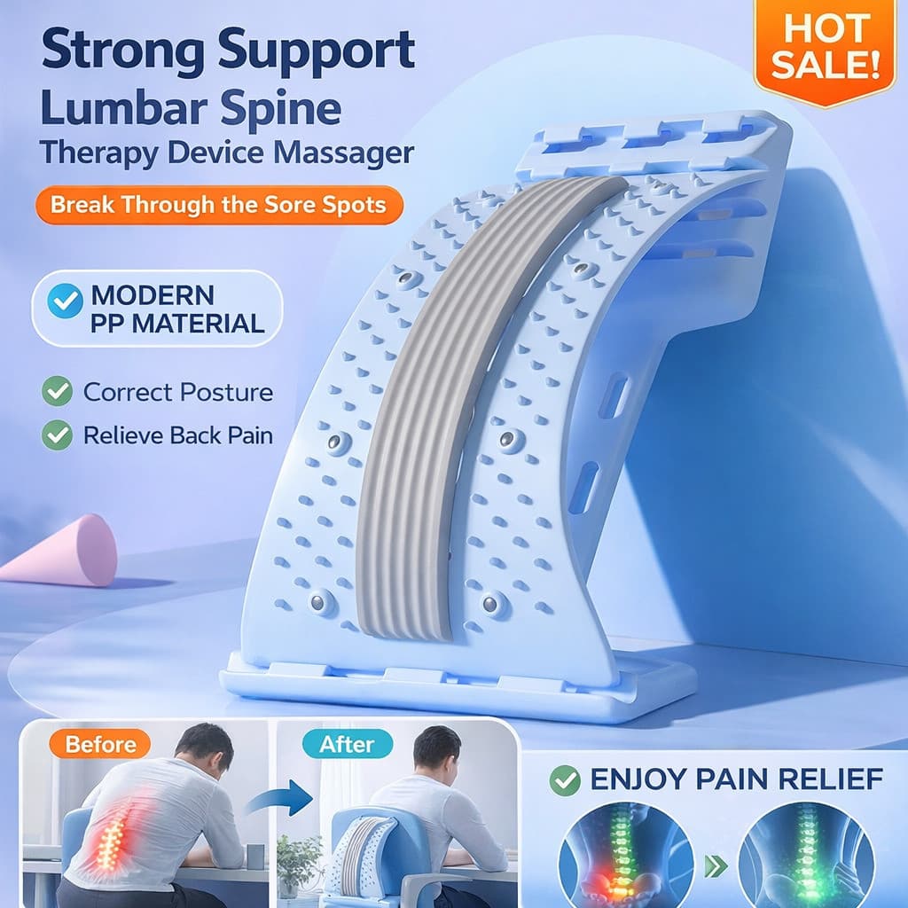 [Relaxamento Lombar] Cuidado Espinhal 🔥 Terapia Magnética / Alongador Lombar / Massageador de Costas