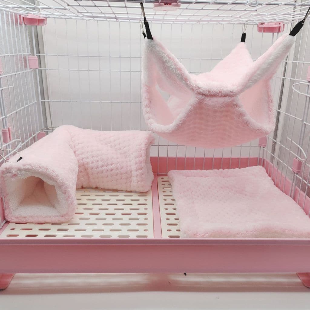 Planador de mel rede dupla vison cobaia cobaia escondido túnel casa pequeno Pet esteira Hamster canal ninho conjunto