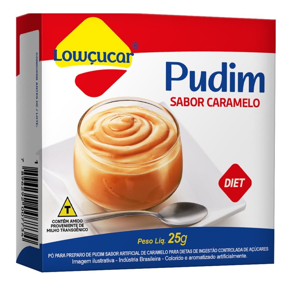 Pudim Lowçucar Zero Açúcares Diet Sabor Caramelo 25g