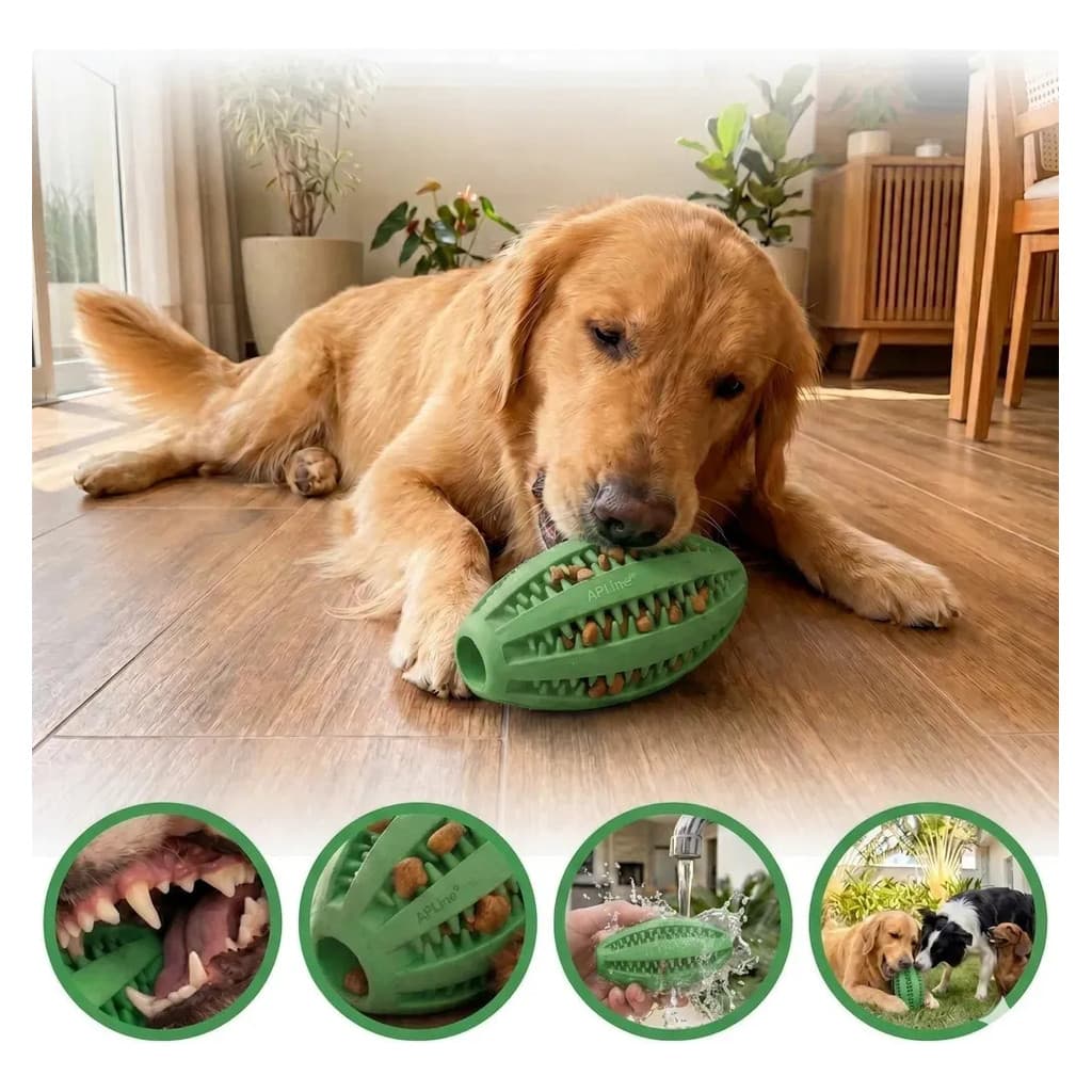 Petisqueira Para Cães Pet Cor Verde Brinquedo Mordedor Anti Ansiedade Alívio De Estresse Limpeza Dental Higiene Bucal Re